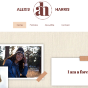 Screenshot of Alexis Harris's ePortfolio website