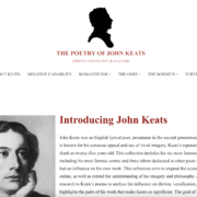 Screenshot of Poetry of John Keats