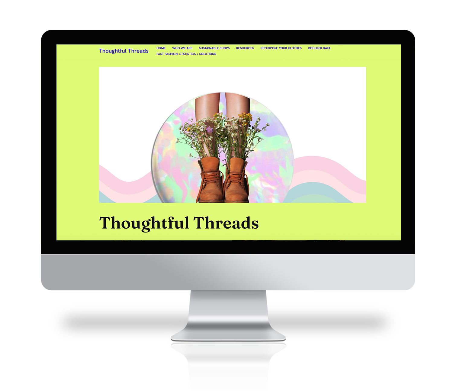 Screenshot of Thoughtful Threads Site